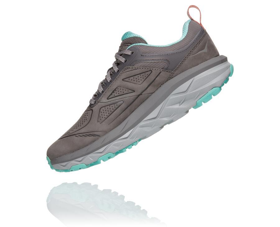 Tenis Trail Hoka One One Feminino Cinzentas - Challenger Baixo Gore-Tex - 765-NAEUZB